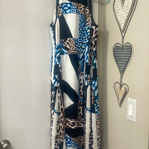 Trina Turk Black and White Halter Maxi Sundress - Picture 3 of 12